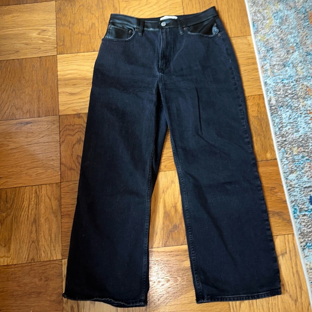 Leather waistband Abercrombie 90s relaxed jeans